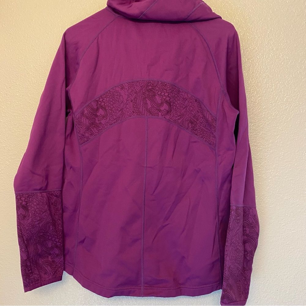 Title Nine purple meryl nylon fleece lined full Zip Hooded jacket coat - Large - Picture 2 of 11
